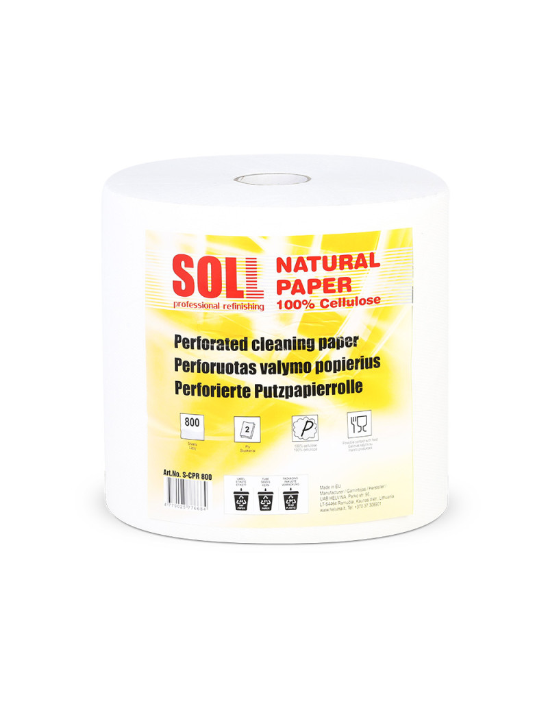 soll cleaning paper roll 25 x 26cm 2 layer rolls 800 sheets lenght 200mt