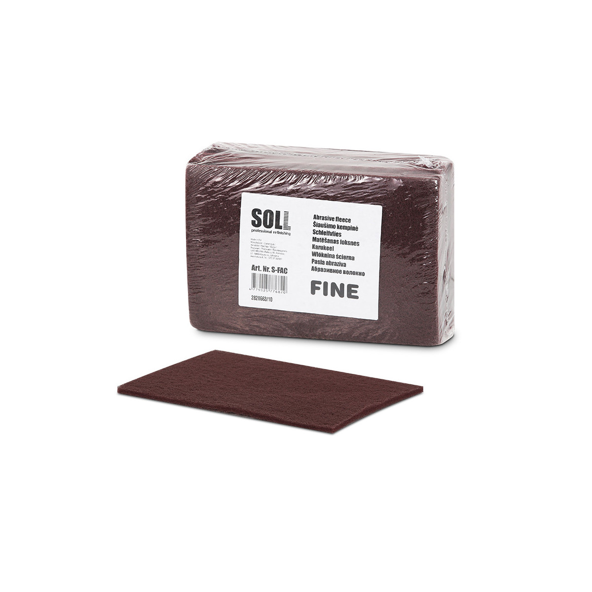 soll non woven abrasive sheet 152x229mm fine color red